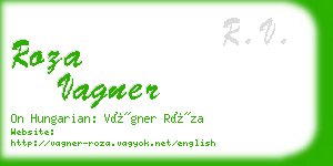 roza vagner business card